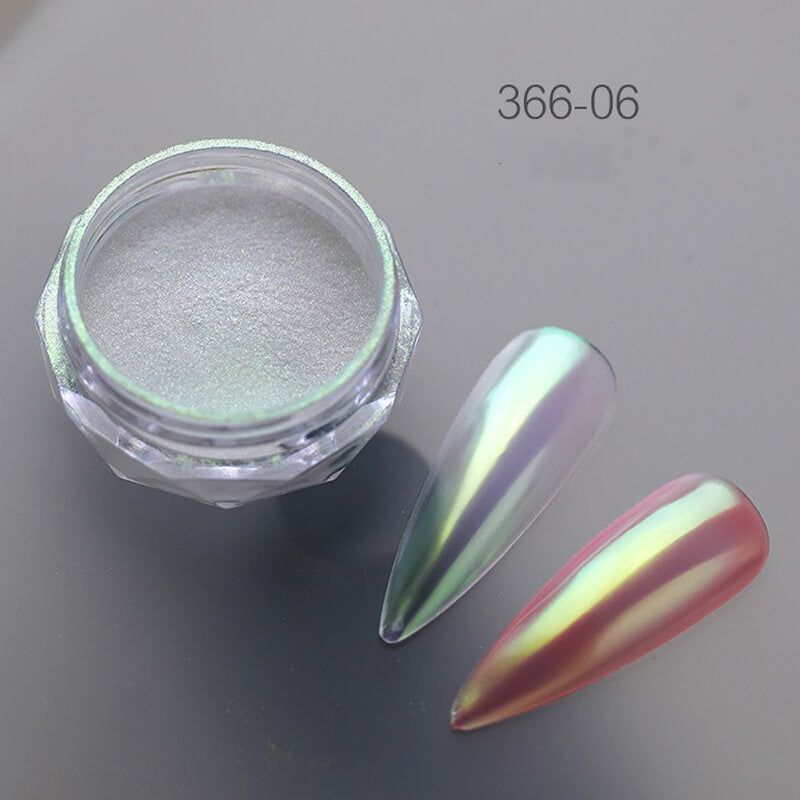 Ultra Shine Aurora Nail Powder – Mirror Chrome Effect Dust for Manicure