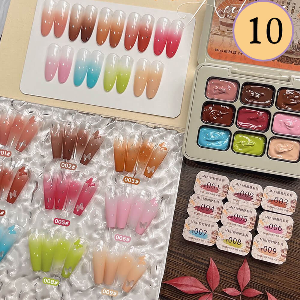 -Color Ombre Nail Gel Polish No Wipe Painting Gel for Nail Art