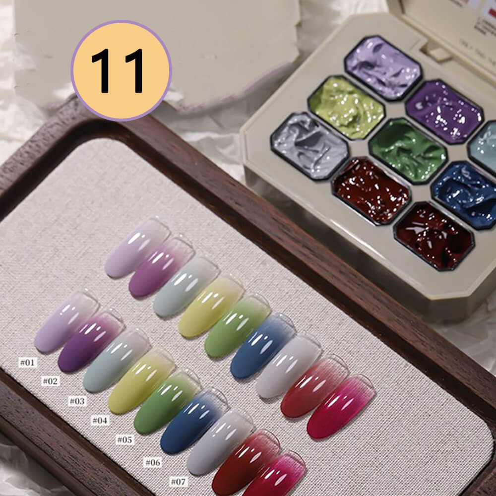 -Color Ombre Nail Gel Polish No Wipe Painting Gel for Nail Art