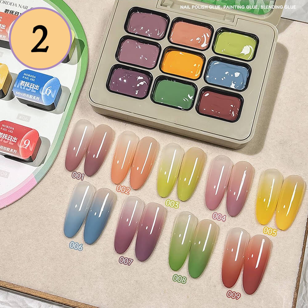 -Color Ombre Nail Gel Polish No Wipe Painting Gel for Nail Art