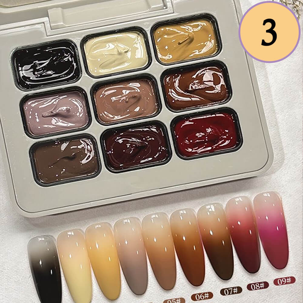 -Color Ombre Nail Gel Polish No Wipe Painting Gel for Nail Art