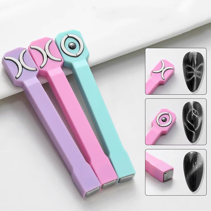 3-in-1 cat eye nail magnet tool for magnetic nail art designs