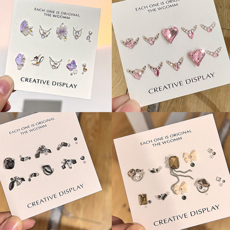 Rhinestone Decoration Kit for Nail DIY Heart Star Rhinestone Nail Art