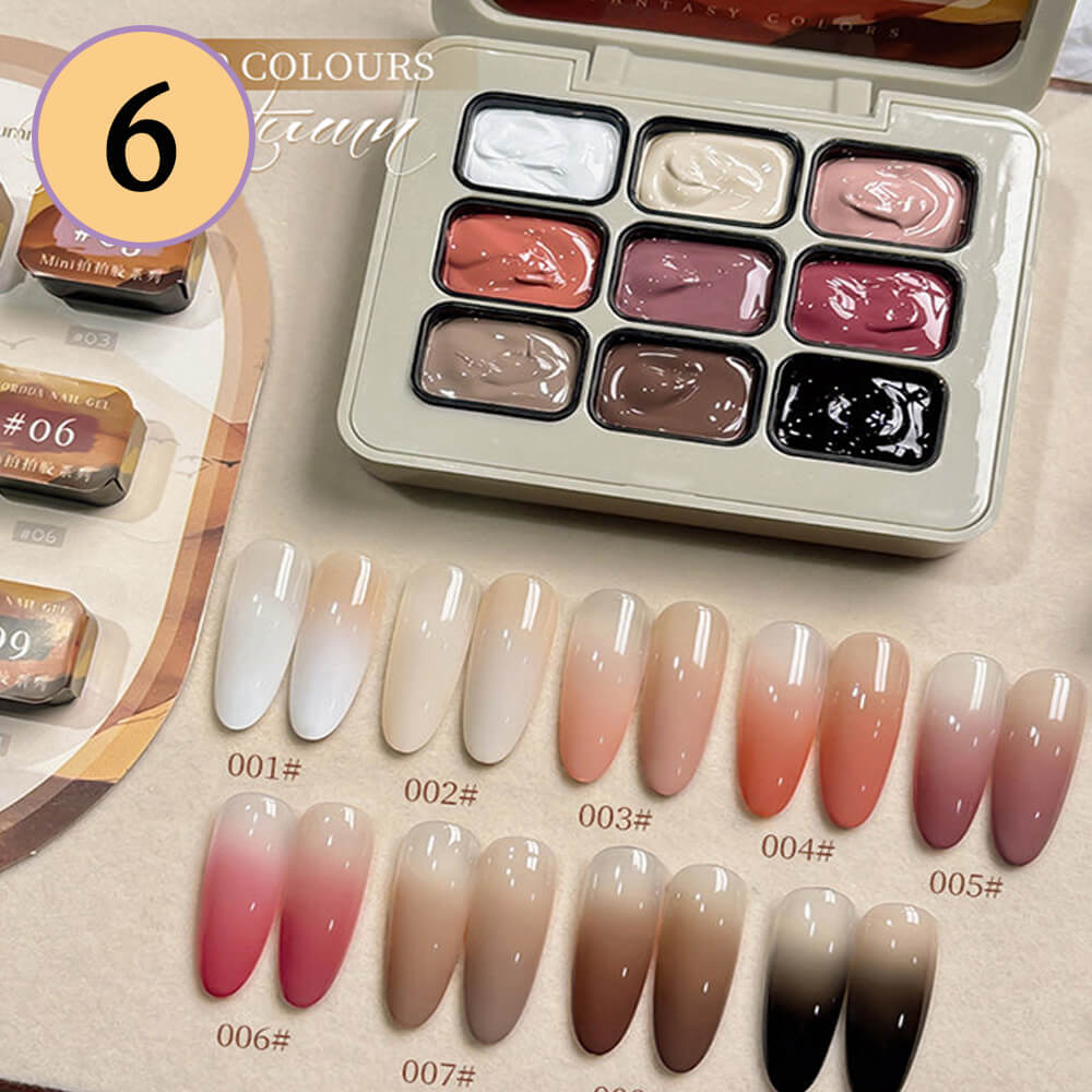 -Color Ombre Nail Gel Polish No Wipe Painting Gel for Nail Art