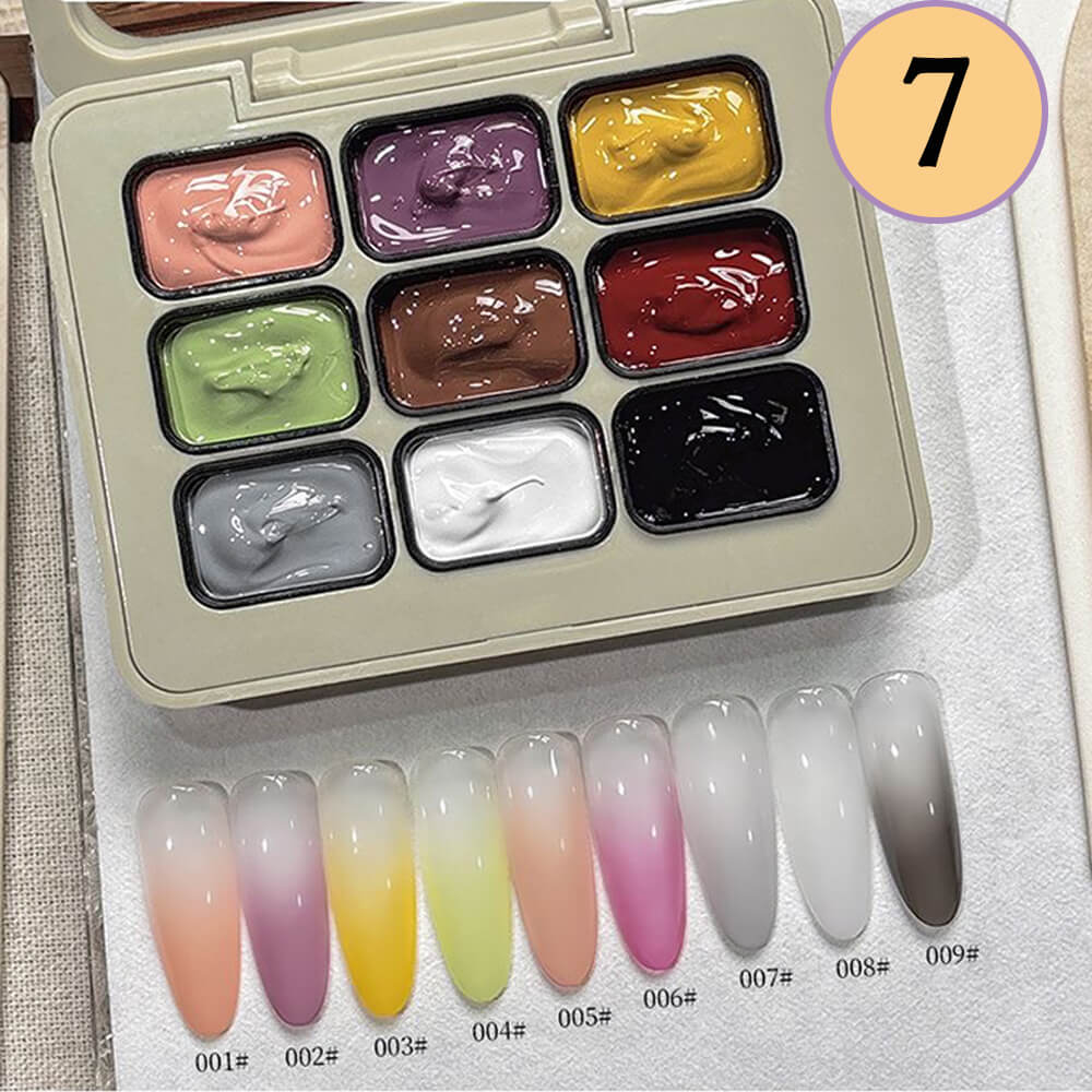-Color Ombre Nail Gel Polish No Wipe Painting Gel for Nail Art