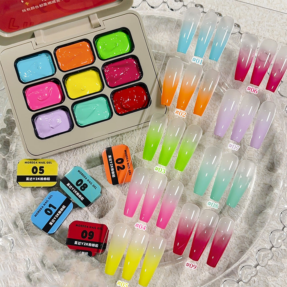 -Color Ombre Nail Gel Polish No Wipe Painting Gel for Nail Art