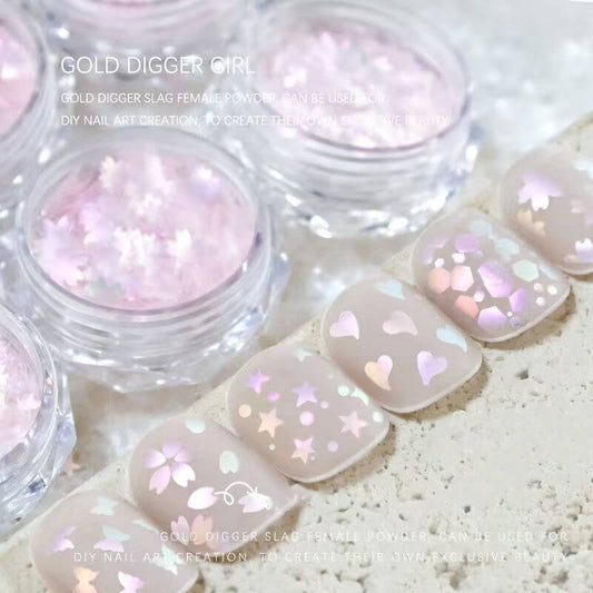 Mermaid Aurora Nail Glitters Iridescent Sequins for Nail Art