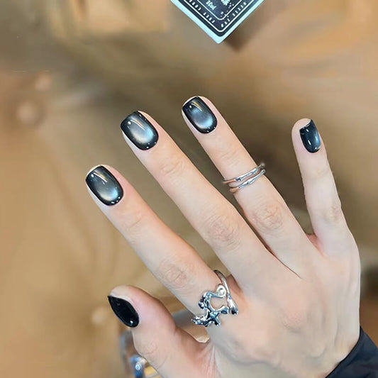 Black Purple Cat Eye Magnetic Gel Polish