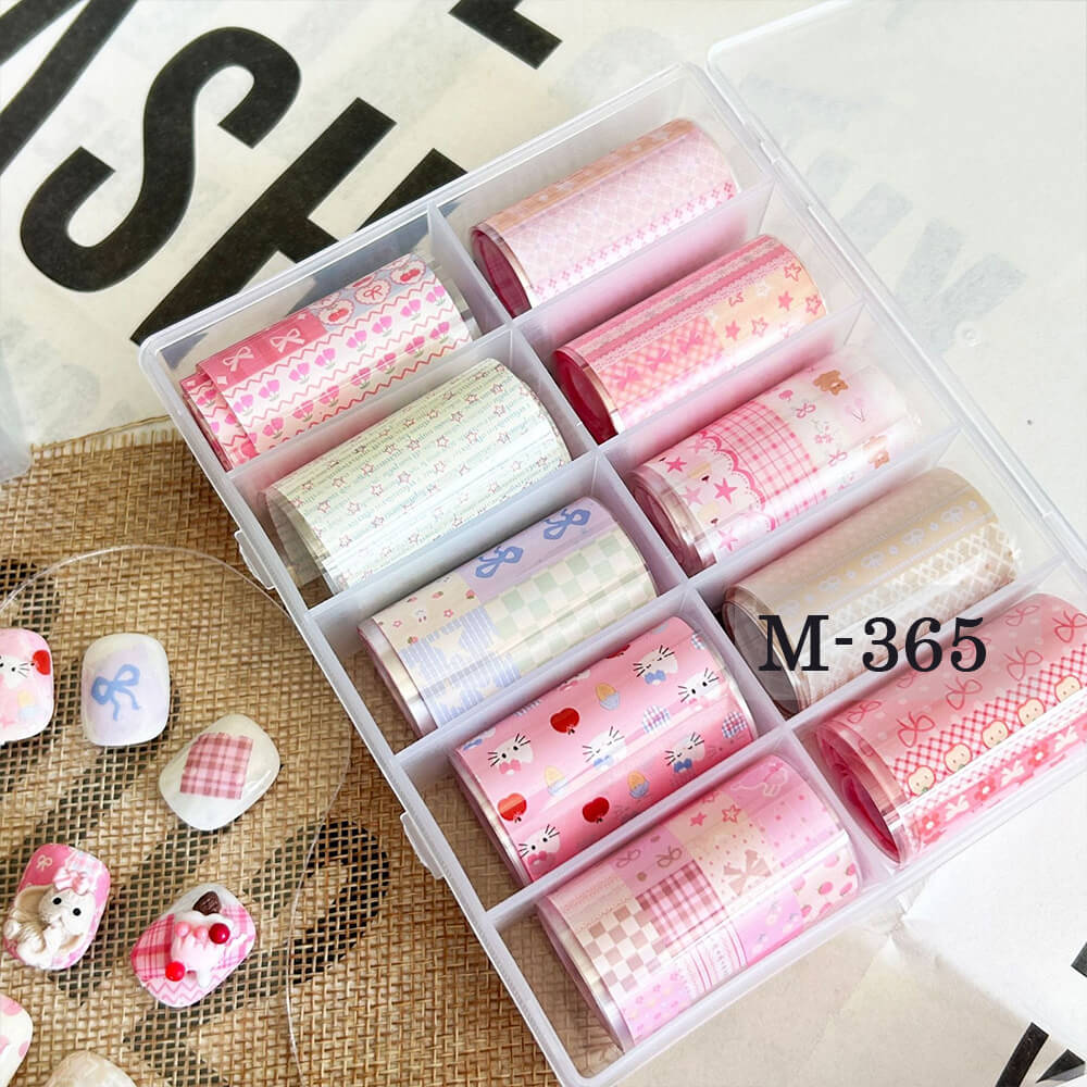 Cute Cartoon Floral Nail Foil Nail Transfer Stickers