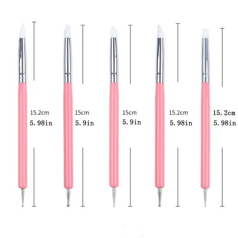 5Pcs Dual-ended Nail Art Sculpture Pen Dotting Tools