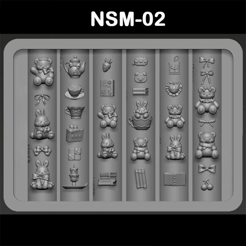Bear & Bunny Nail Mold | Cute Kitchen Nail Silicone