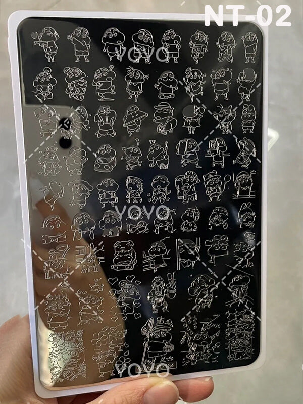 Nail Art Stamping Plate | Cartoon, Plaid, Heart & Star