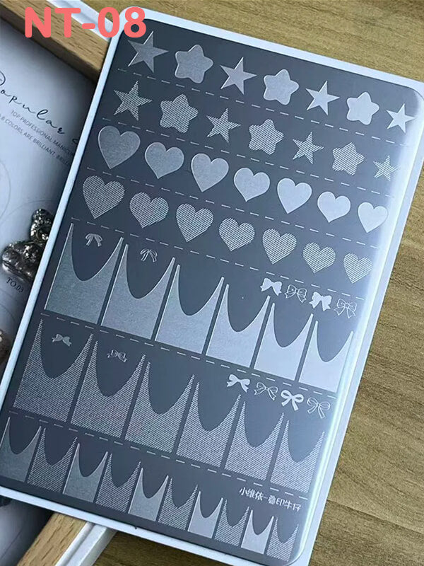 Nail Art Stamping Plate | Cartoon, Plaid, Heart & Star