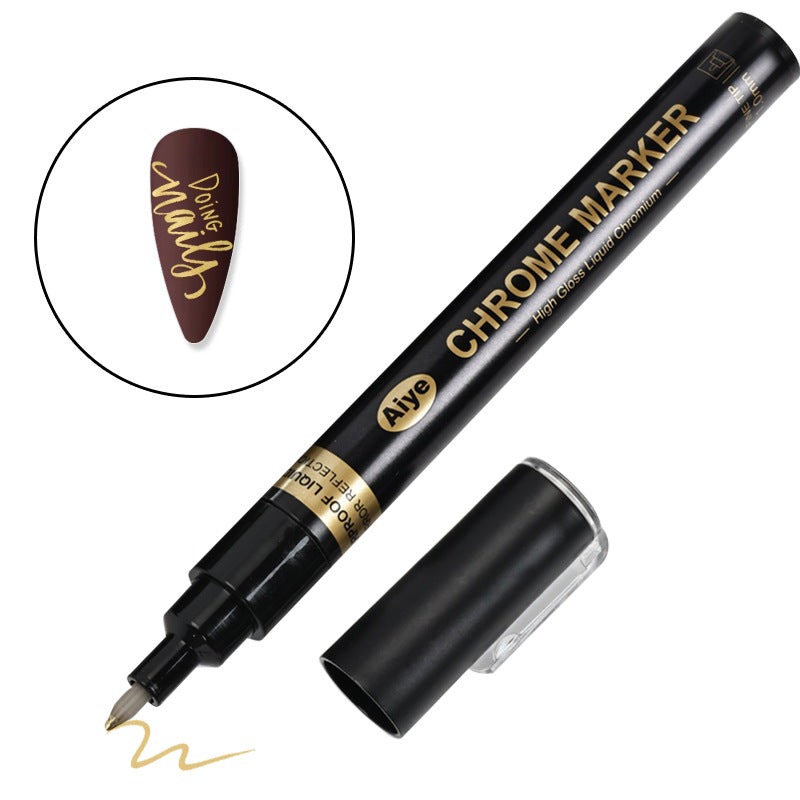 Nail Art Graffiti Pen Chrome Nail Art Pen Mirror Effect for Nail Art Design