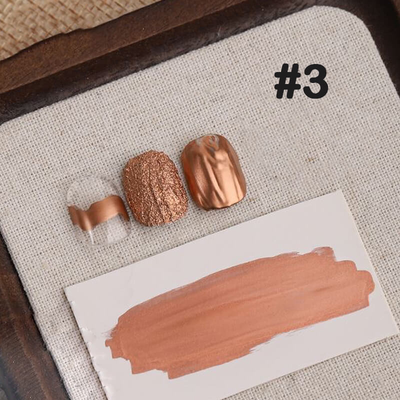 Quick-Dry Metallic Blooming Liquid – Gold, Silver & Copper Nail Ink