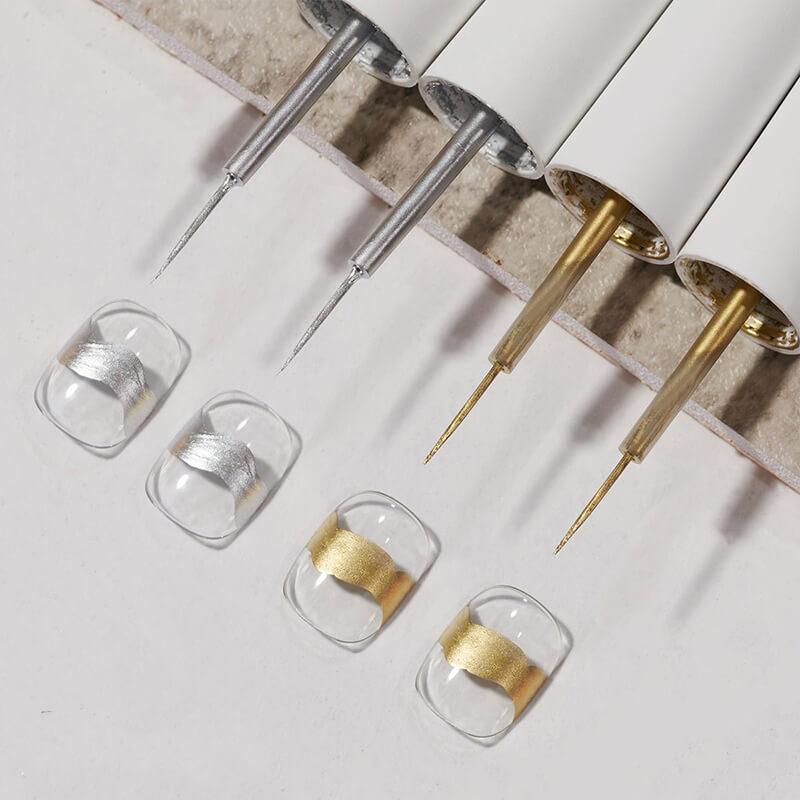 Quick-Dry Metallic Blooming Liquid – Gold, Silver & Copper Nail Ink