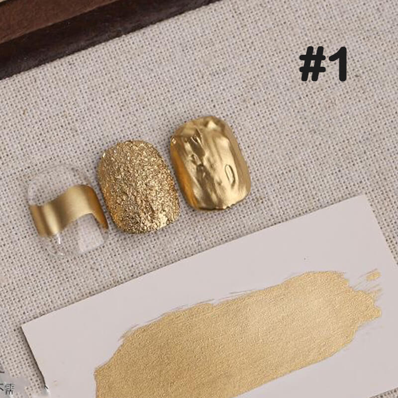 Quick-Dry Metallic Blooming Liquid – Gold, Silver & Copper Nail Ink