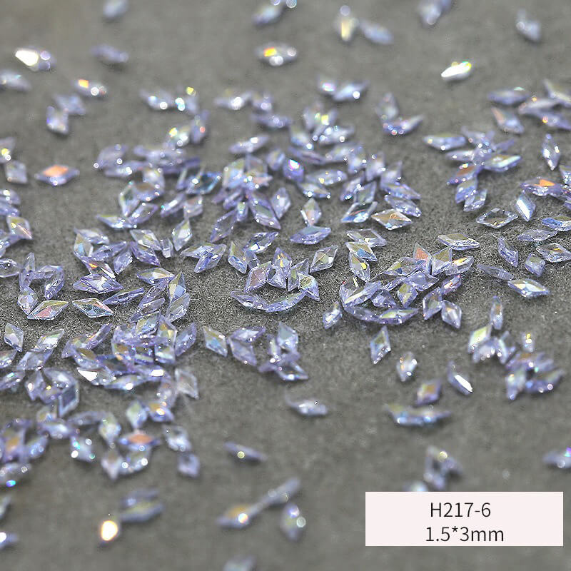 100 pcs Rhombic Zircon Nail Art Decals