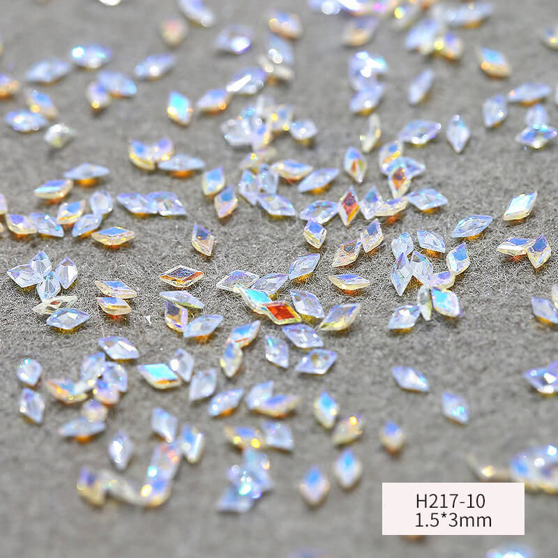 100 pcs Rhombic Zircon Nail Art Decals