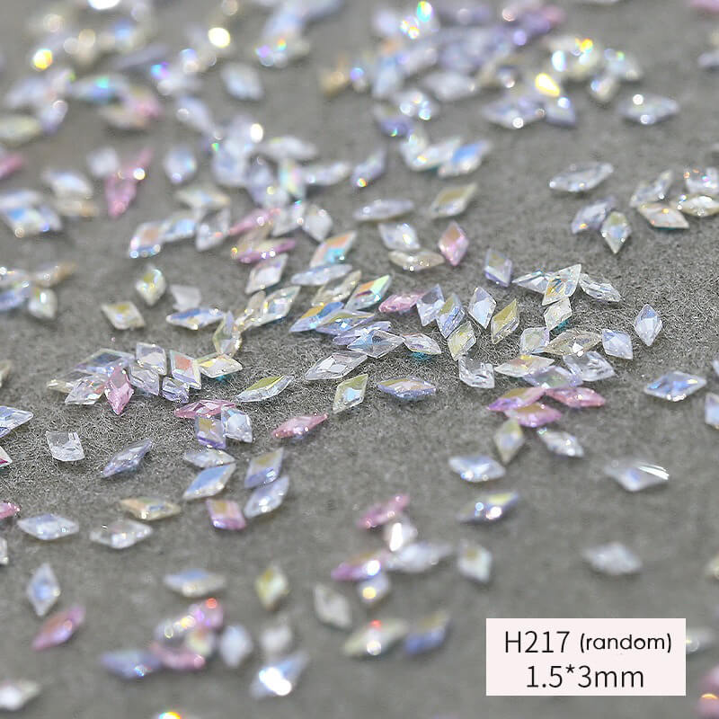 100 pcs Rhombic Zircon Nail Art Decals