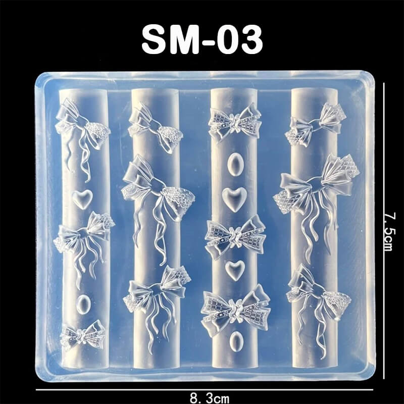 Bow Nail Silicone Mold | 3D DIY Nail Art Tool