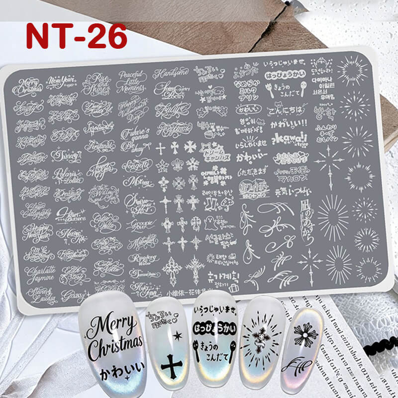 Nail Art Stamping Plate | Cartoon, Plaid, Heart & Star