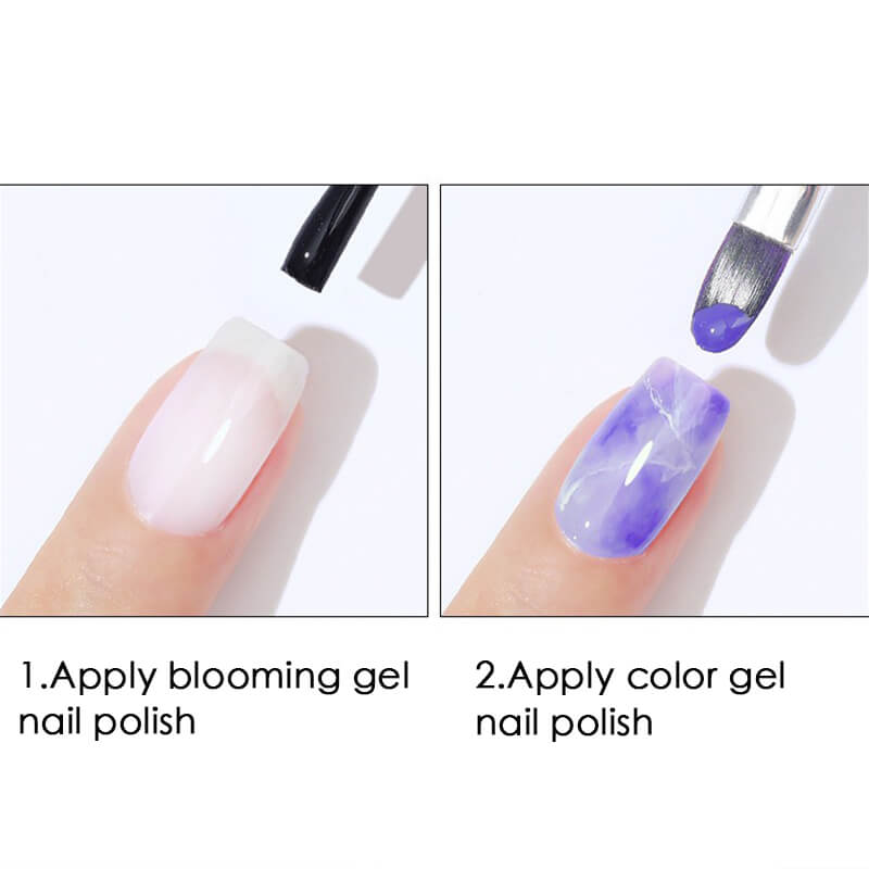 Clear blooming gel nail polish blossom gel spreading effect
