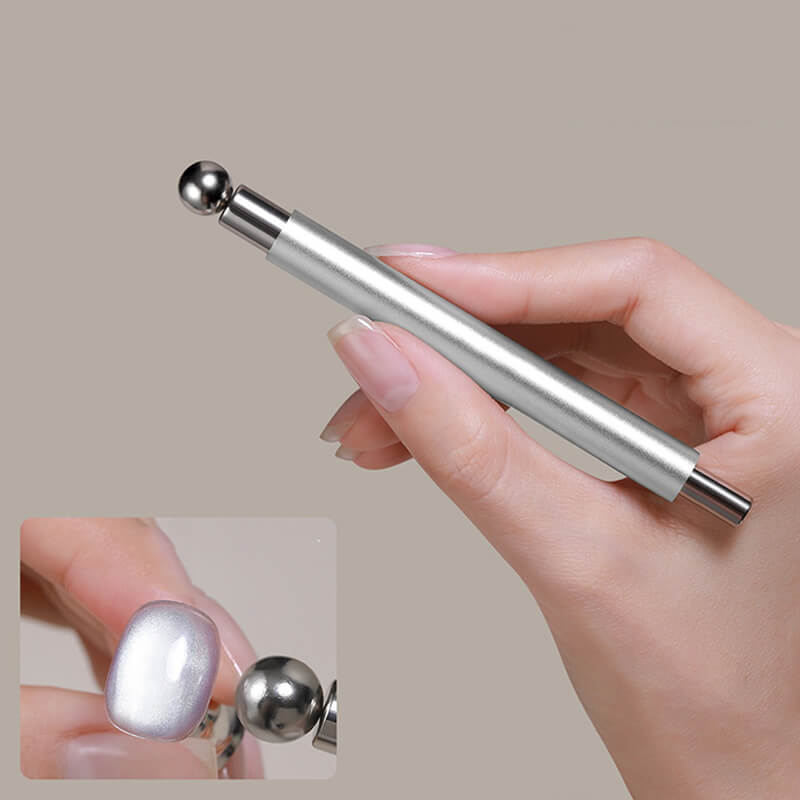 Upgraded Double Head Cat Eye Nail Magnet Stick with Ball – 3D Magnetic Nail Art Tool