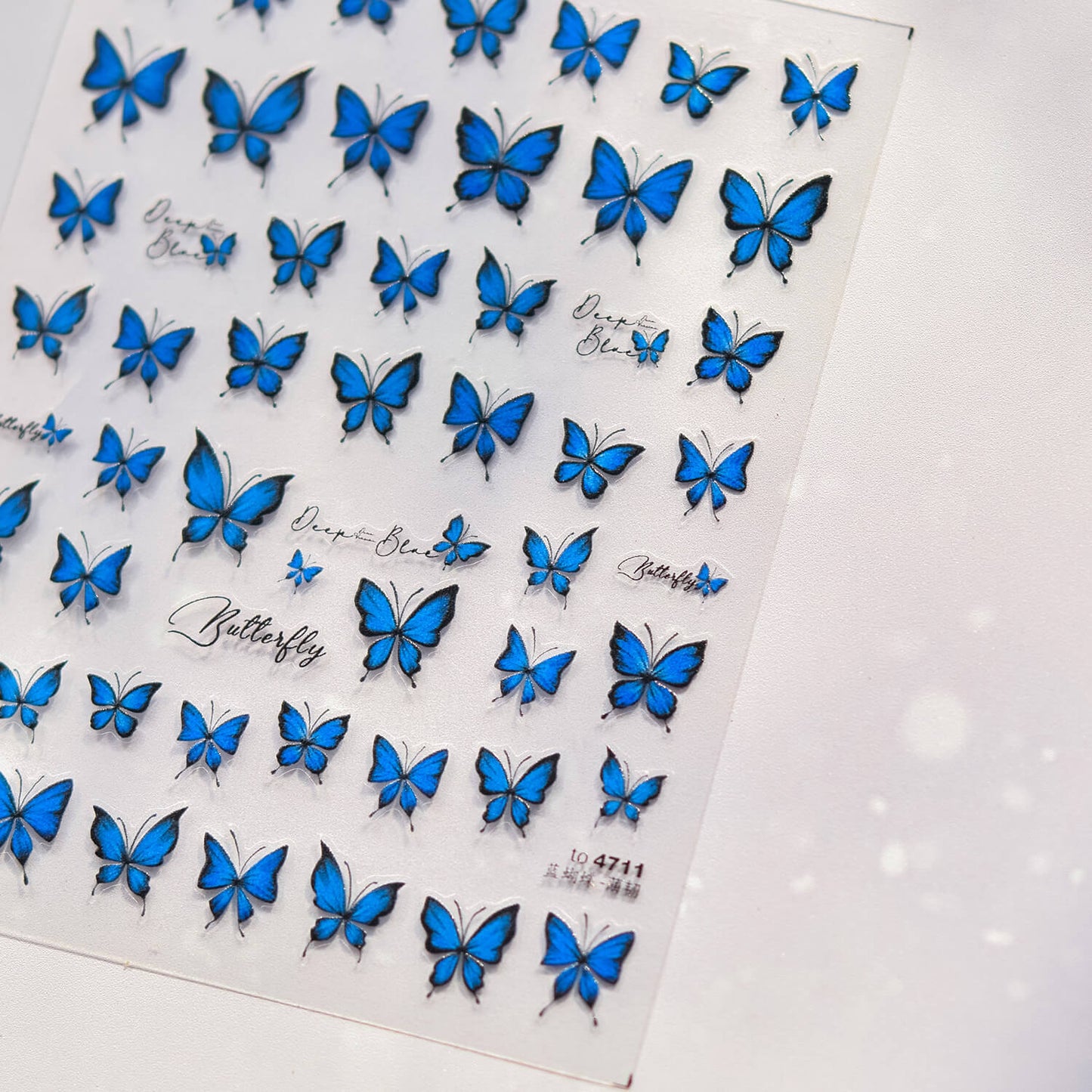 Blue Butterfly Nail Art Sticker