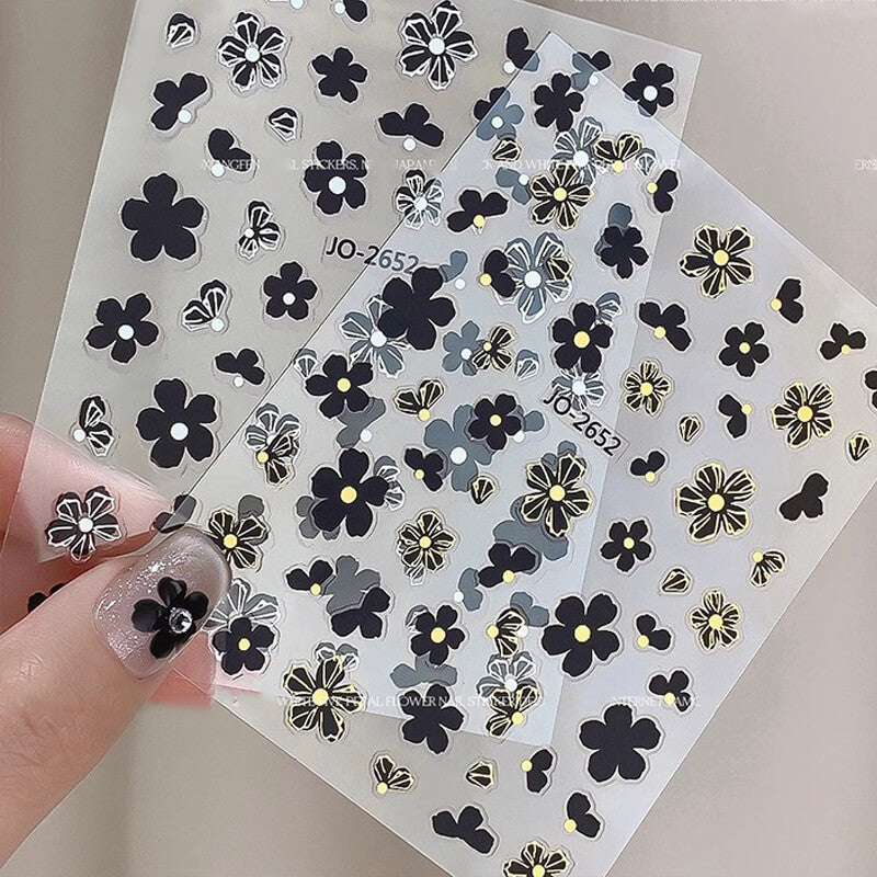 Camellia Nail Art Sitckers Flower Nail Decals