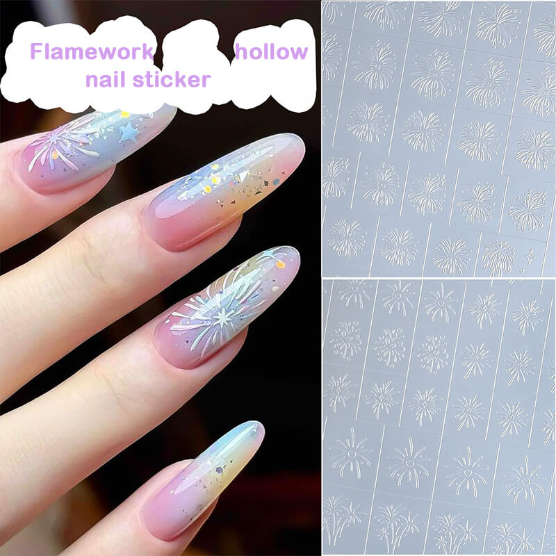 Upgraded Ultra-Thin Transparent Christmas Nail Stickers – Snowflake, Magnet & Hollow Pattern Designs