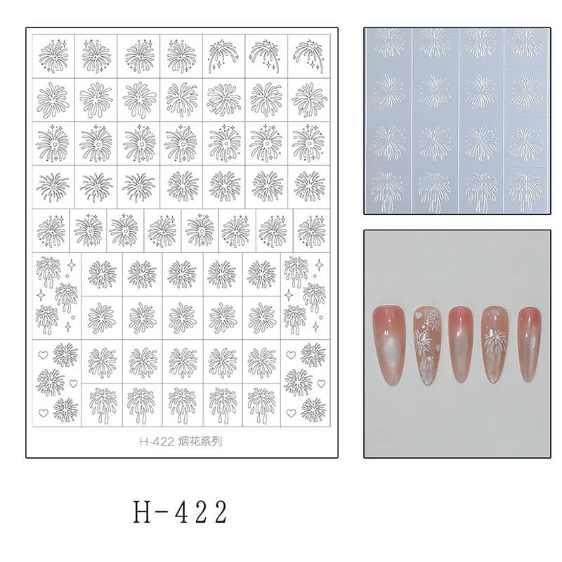 Upgraded Ultra-Thin Transparent Christmas Nail Stickers – Snowflake, Magnet & Hollow Pattern Designs