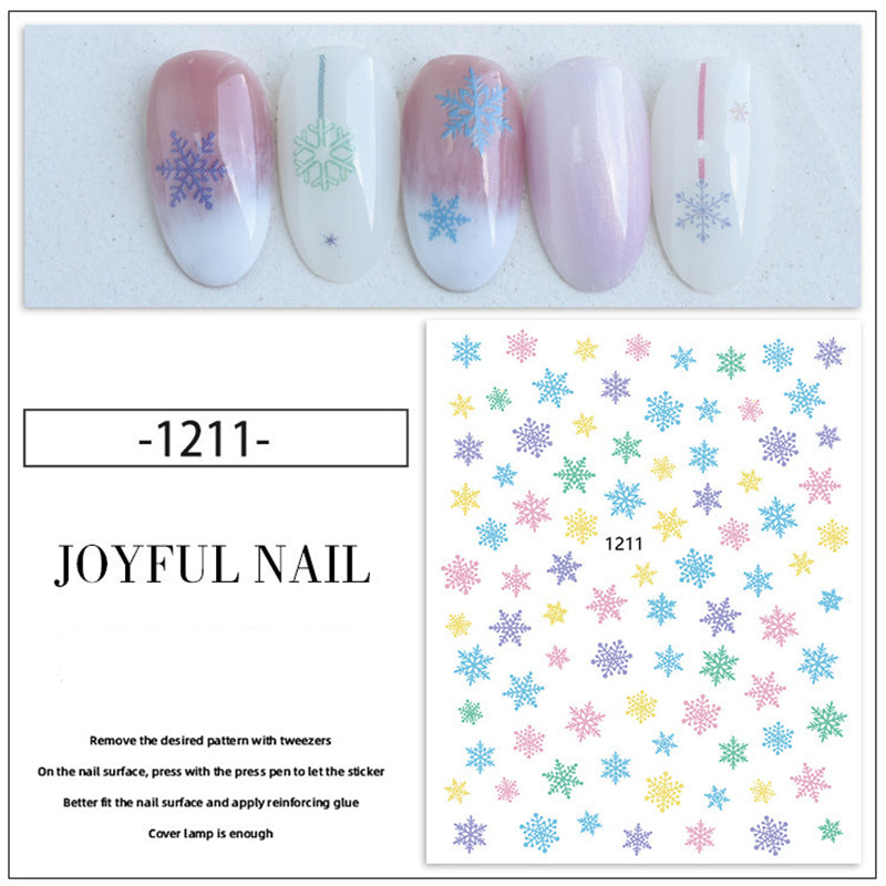 Christmas Nail Sticker Santa Elf Snowman Nail DIY Decoration