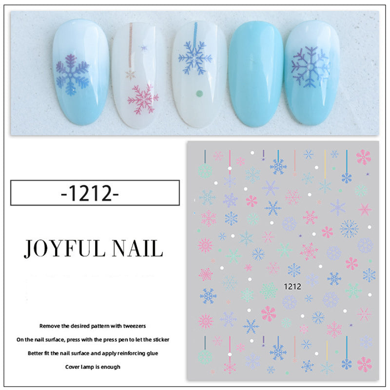 Christmas Nail Sticker Santa Elf Snowman Nail DIY Decoration