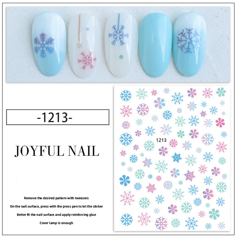 Christmas Nail Sticker Santa Elf Snowman Nail DIY Decoration