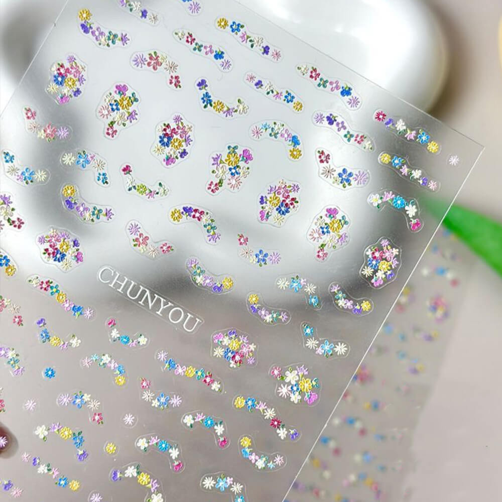Spring Floral Pink Cherry Blossom Nail Art Stickers