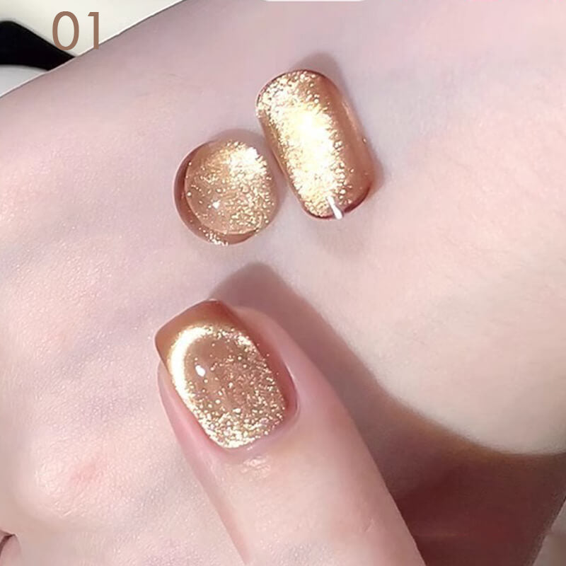 Crystal Glitter Cat Eye Gel Nail Polish
