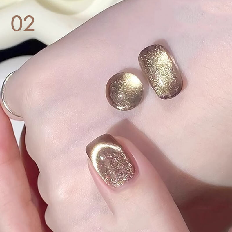 Crystal Glitter Cat Eye Gel Nail Polish