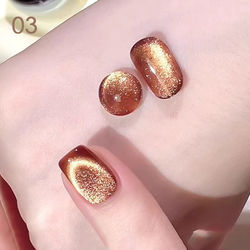 Crystal Glitter Cat Eye Gel Nail Polish