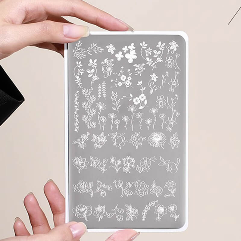 Nail Art Stamping Tempalte Flower Butterfly Lace Plant Nail Stamp Plate