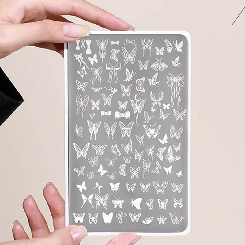 Nail Art Stamping Tempalte Flower Butterfly Lace Plant Nail Stamp Plate