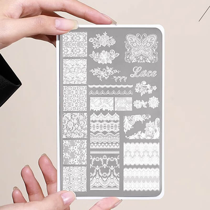 Nail Art Stamping Tempalte Flower Butterfly Lace Plant Nail Stamp Plate