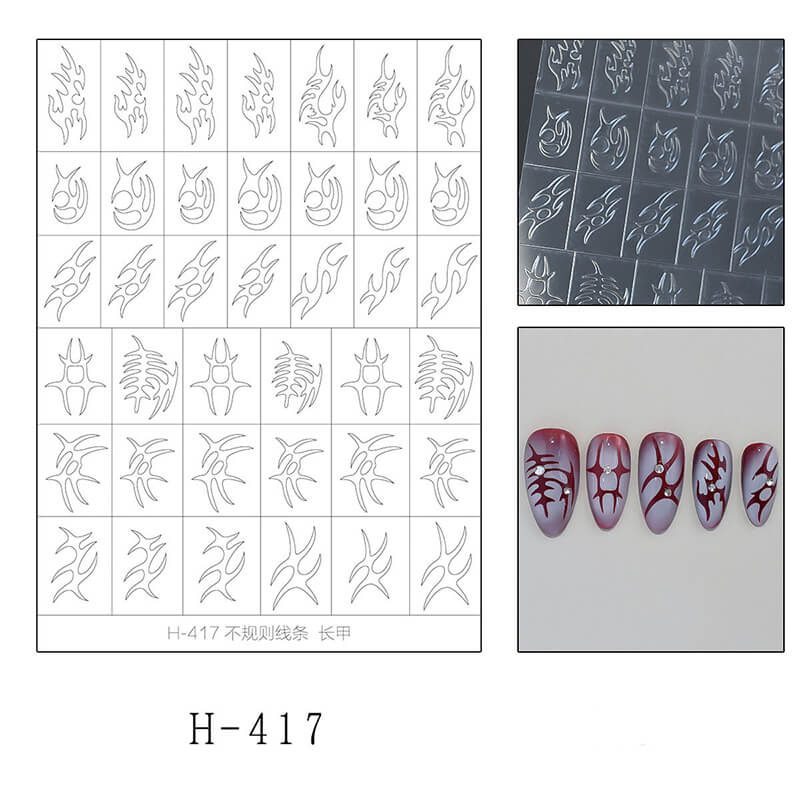 Upgraded Ultra-Thin Transparent Holiday Halloween Christmas Snowflake Fireworks Nail Art Stickers