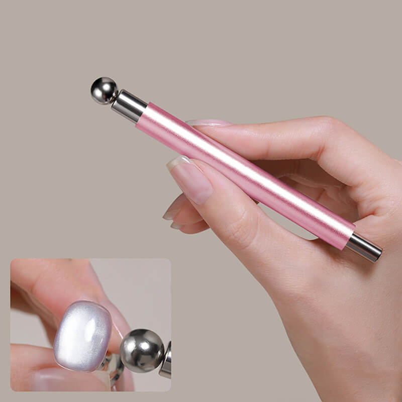 Upgraded Double Head Cat Eye Nail Magnet Stick with Ball – 3D Magnetic Nail Art Tool