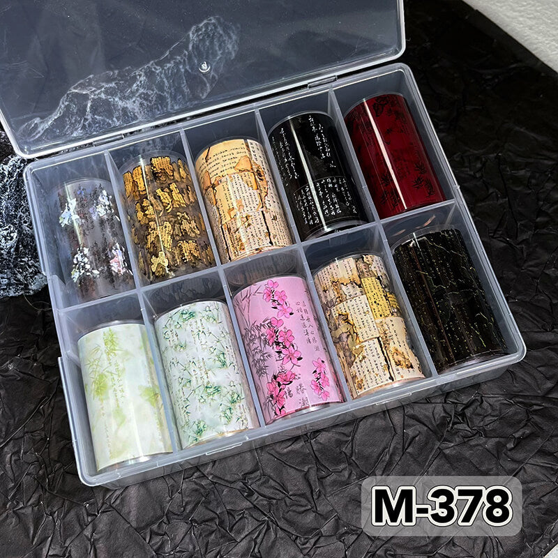 New Bow Flower Bear Nail Foil Transfer Paper – Cute Floral Nail Art Sticker Rolls