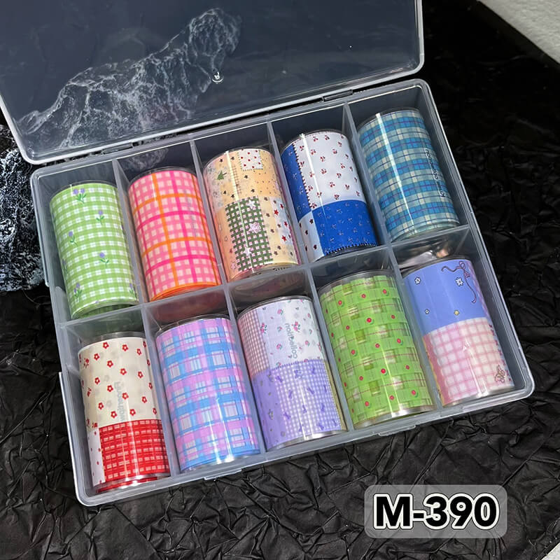 New Bow Flower Bear Nail Foil Transfer Paper – Cute Floral Nail Art Sticker Rolls