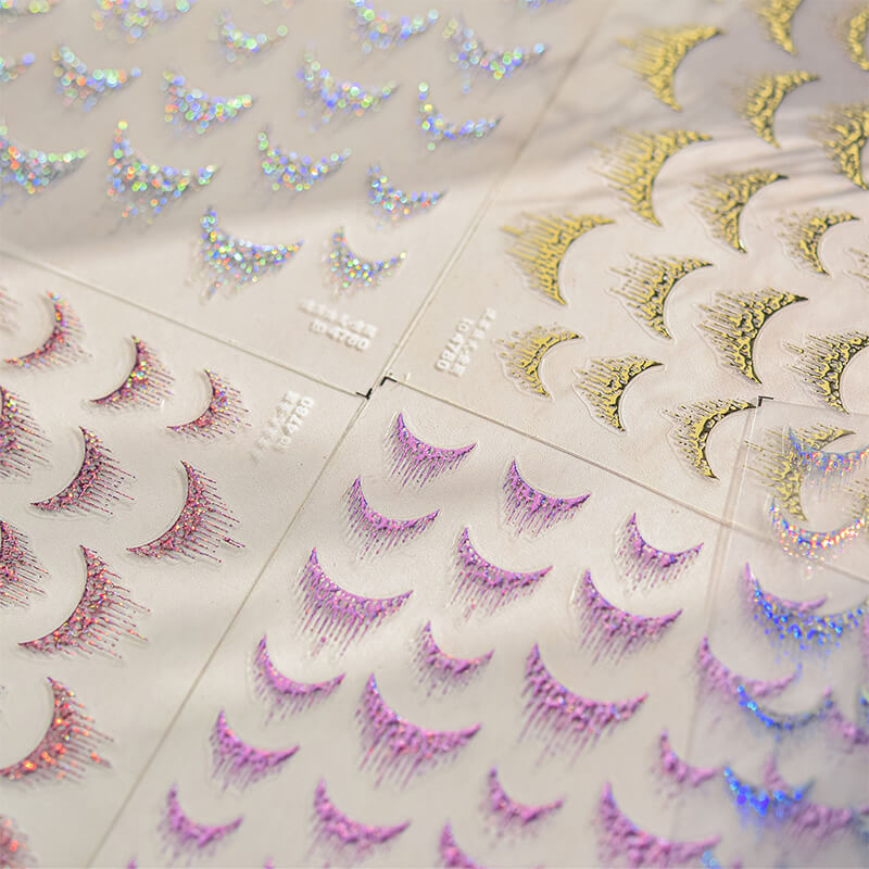 Shiny Sliver Gliding French Tassel Nail Art Sticker