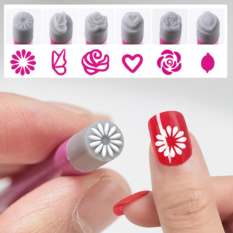 Silicone Nail Stamper Pen – Flower & Graffiti Nail Printing Tool