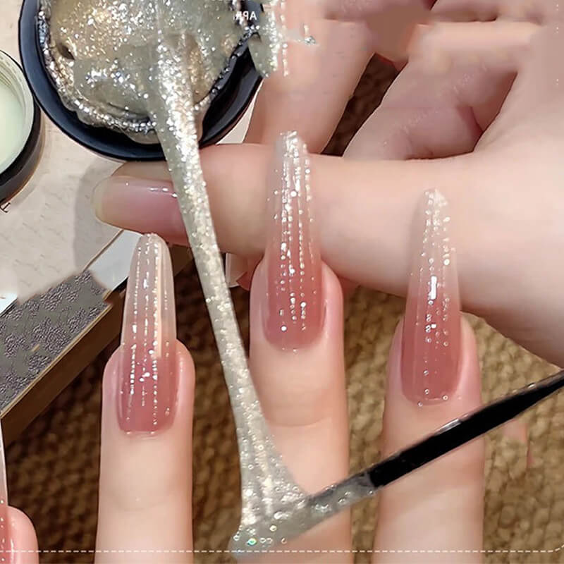 Sparkling Pull Line Nail Gel – No Wipe Elastic Drawing Gel for Nail Art