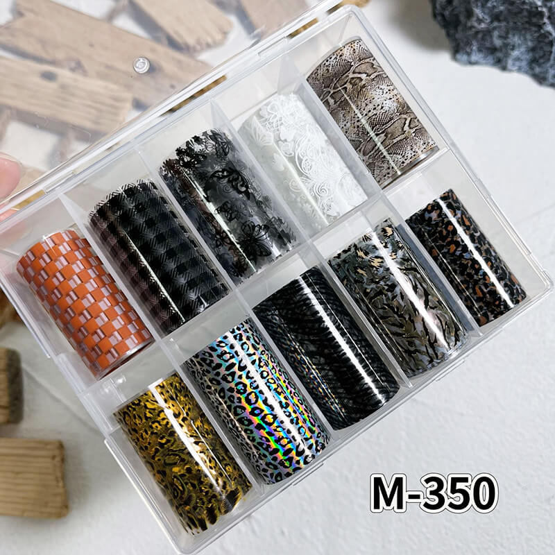 Snake Leopard Print Paid Nail Art Transfer Foil